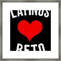 Latinos Love Beto 2020 Framed Print