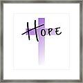 Lavender Easter Cross - Hope Framed Print