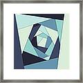 Layers Of Blues Framed Print