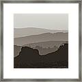 Layers Of Utah - Sepia Panorama Framed Print