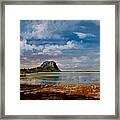 Le Morne Rock From Case Noyale In Mauritius Framed Print