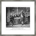 Leaders Of The Continental Congress - John Adams - Morris - Hamilton - Jefferson Framed Print