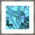 Leaf Detail 2 - Aqua Framed Print