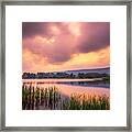 Beautiful September Leaser Lake Sunset Framed Print