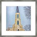 Lee University Chapel On A Snowy Day Framed Print