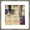 Legs And Shoes Framed Print