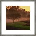 Lehigh Parkway South Fog At Sunset Framed Print