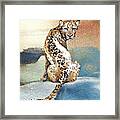 Leopard Watercolor Animal Art Painting Framed Print