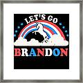 Lets Go Brandon F Joe Biden Framed Print