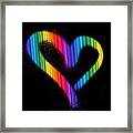 Lgbt Vintage Rainbow Spray Paint Gay Pride Transgender Heart Love Framed Print