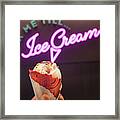 Lick Me Till... Ice Cream Framed Print