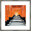 Light At The End Of The Tunnel, Senbon Torii, Kyoto #2 Framed Print