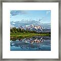 Light Touching The Grand Tetons Framed Print