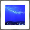 Lightning 1314-blue Framed Print