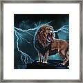 Lightning Lion Of Judah Framed Print