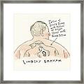 Lindsey Graham Tattoo Framed Print