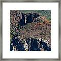 Linville Gorge Wilderness Aerial View Of The Chimneys Framed Print