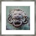 Lion And Snake Framed Print