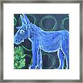 Little Blue Donkey Framed Print