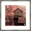 Little Boat House In Autumn Framed Print