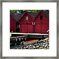 Little Red Fishing Huts Framed Print