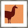 Llama Silhouette - Scandinavian Nursery Decor - Animal Friends - For Kids Room - Minimal Framed Print