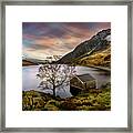 Llyn Ogwen And Tryfan Mountain Wales Framed Print