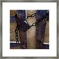 Locked Country Gate Framed Print