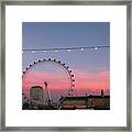 London Eye And County Hall At Sunset Framed Print