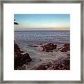 Lone Cyprus Pebble Beach Framed Print