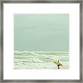 Lone Surfer Framed Print