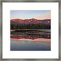 Lonesome Lake Sunset Glow Framed Print