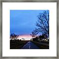 Long Road At Sunset Framed Print