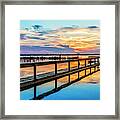 Long Wooden Dock Framed Print