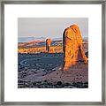 Looking Down On Arches National Park In Moab Utah Framed Print