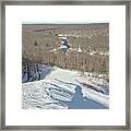 Looking Down Rivershot Framed Print