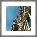 Looking Up On A Sunny Day At Sagrada Familia Framed Print