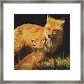 Looking Up To Mommy Painterly Version Framed Print