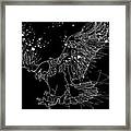 Lord Of The Sky White Eagle Design Line Drawing Framed Print