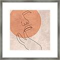 Lost In Dreams - Minimal Abstract Line Art Framed Print