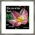 Lotus Blossom Nehemiah 8 Vs 10 Framed Print