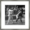 Lou Gehrig And Babe Ruth Framed Print