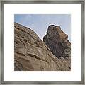 Low Angle View Of Rock Formations Framed Print