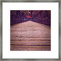 Low Angle View Of The Two Penny Bridge In Melsungen Framed Print