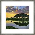 Low Land Sunset Framed Print