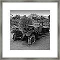 Low On Petrol - B And W Framed Print