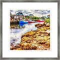 Low Tide At Peggy's Cove  3 Framed Print