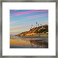 Low Tide Colors At Moonlight Beach Framed Print