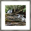 Lower Cascades Waterfall In Hanging Rock North Carolina State Park Framed Print
