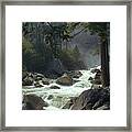 Lower Yosemite Falls - Bridgeside - Yosemite National Park, Yosemite, California Framed Print